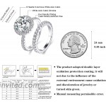 JIANGYUE Classic Bridal Sets Band Ring for Women 3 Ct 8 Heart 8 Arrow White AAA Cubic Zirconia Rose Gold Big Main Stone Cocktail Engagement Wedding Rings Size 5 6 7 8 9 10