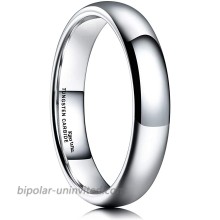 King Will Basic Men's 2mm 4mm 6mm 8mm High Polished Comfort Fit Domed Tungsten Carbide Ring Wedding Band |