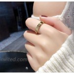 Love Friendship Ring 18K Gold Silver Rose Plated Cubic Zirconia Stainless Steel Promise Ring Wedding Band Jewelry Birthday Gifts for Women Teen Girls Size from 5 to 10