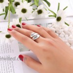 LOVECOM 925 Sterling Silver Mountain & Cedar Open Rings for Women Men Couple Wedding Bands Vintage Nature Tree and Mountain Plants Hugging Wrape Rings Girls Silver Jewelry Gifts