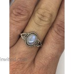 Oval Moonstone Vintage Ring- 925 Sterling Silver - Ethnic Boho Chic Hand Made Jewelry - Fashionable And Stylish For Girls And Women -Us Size 6-9