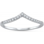 Oxford Diamond Co Colors Available! Solid Sterling Silver .925 Chevron Thumb V Shape Ring Sizes 3-13