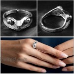 PANTIDE 3 Pcs Frog Open Rings Set for Women Vintage Adjustable Alloy Animal Finger Rings Cute Silver Frog with Red Purple Eyes Rings Fashion Jewelry Gifts for Anniversary Birthday Valentine’s Day