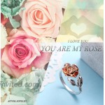 Rose Flower Ring for Women S925 Sterling Silver Adjustable Thumb Ring Size 8 Jewelry