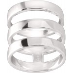 Silpada 'Contemporary Art' Triple-Bar Ring in Sterling Silver