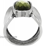 Silpada 'Zircon Token' Green Cubic Zirconia Ring in Sterling Silver