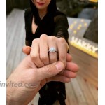 1-1 2 Carat ctw moissanite engagement rings for women - Platinum Plated Silver ring moissanite rings |