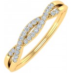 1 10 Carat ctw 10K Gold Round Diamond Ladies Swirl Stackable Anniversary Ring