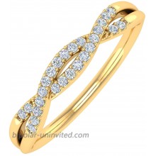 1 10 Carat ctw 10K Gold Round Diamond Ladies Swirl Stackable Anniversary Ring