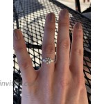1.48 Carat ctw moissanite engagement rings for women - 14K white gold ring moissanite rings |