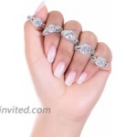 BERRICLE Rhodium Plated Sterling Silver Round Cubic Zirconia CZ Art Deco Halo Milgrain Wedding Engagement Ring 1.2 CTW |