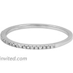 Dazzlingrock Collection 0.08 Carat ctw Round White Diamond Ladies Stackable Wedding Band Sterling Silver