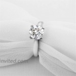 DYUNQ 2 Carat Round Brilliant Cubic Zirconia Solitaire Engagement Wedding Ring for Women 925 Sterling Silver Size 5 to 8 |