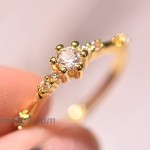 JESMING 7 Tiny Diamond Pieces of Exquisite Ring Stacking Rings for Women Small Fresh Style Ladies Engagement Ring Jewelry | Gold Silver Rings for Women