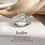 Jeulia Diamond Band Rings for Women CZ Sterling Silver Interchangeable Ring Sets with Stones Wedding Engagement Anniversary Promise Bridal Ring Sets 8.5 |