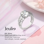 Jeulia Wedding Rings Engagement Rings for Women Anniversary Promise Ring Bridal Sets 925 Sterling Silver with 4.75 ct Primary Stone+2.59 ct Side Stone