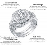 Newshe Engagement Rings Wedding Sets for Women 925 Sterling Silver 3pcs 2.3Ct White AAA Cz Size 5-12