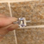 SHELOVES 3 Carat Emerald Cut Engagement Rings AAAAA White Cz 925 Sterling Silver Wedding Band 5-10 |