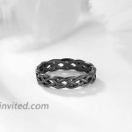 SOMEN TUNGSTEN 925 Sterling Silver Celtic Knot Eternity Band Ring Engagement Wedding Band 4mm Size 4-11 |