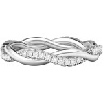 Sterling Silver Petite Twist Full Eternity Ring Simulated Diamond Interwind Wedding Band Matching Ring For women