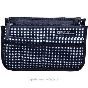 BTA Handbag Organizer with 13 Pockets - Perfect Insert to Keep Your Essentials Neat and Organized S_Checkers