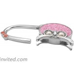 Grtdrm Cute Owl Premium Foldable Handbag Bag Purse Hanger Table Hook Holder Pink