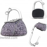 JISEN Portable Handbag Hanger Table Purse Instant Swivel Top Bag Pattern Hook Type1-Grey1