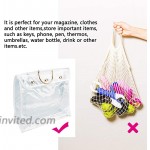 JURONG Clear Bags for Work Handbag Dust Storage Bag Transparent Dust-Proof Bag Clear Purse Organizer Handbag Holder with 3 Magnetic Snap and Metal Hanging Ring-14.9X5.9X11.8inches