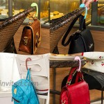 OOTSR Handbag Hanger Purse Hooks for Tables Desktop [Set of 4] Portable ABS Handbag Hangers Purse Hooks for Women’ Bags Hanging on Desktop in The Cafe Shop or Library