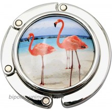 Reizteko Purse Hook Ceramics Flamingo Bird Foldable Handbag Purse Hanger Hook Holder for Tables # 2