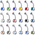 14G Hypoallergenic Belly Button Rings WSSXC Anniversary Sharing Version 18PCS
