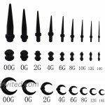 52 PCS Ear Stretching Kit Acrylic Plastics Ear Gauges Expander Set Silicone Tunnels Body Piercing Jewelry Crescent Shaped Spiral Buffalo Tape Set