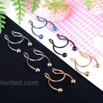 AVYRING Fake Septum Nose Rings Hoop Silver Gold Non Piercing Clip On Faux Nose Hoops Ring Piercing Jewelry for Women Men
