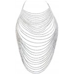 CHRAN Full Body Chain Jewelry for Women Sexy Costume Multilay Silver Metal Chain Harness