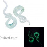 Ear Stretching Glass Spiral Tapers Gauges 2g 6pcs Blue Glow in the Dark Purple
