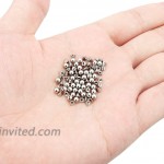 Ftovosyo 80Pcs 316L Surgical Steel Externally Threaded Replacement Balls Spikes Piercing Barbell Parts for Body Jewelry 16G 3mm