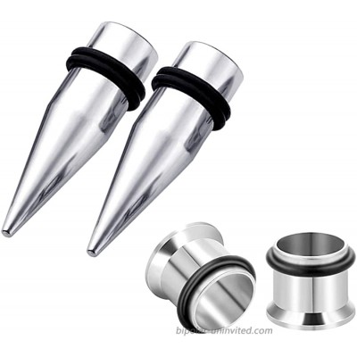HEKEUOR 4 Piece 316l Steel Tapers and Tunnels Ear Stretching Kit Gauges Gauging Plugs Choose 1g 7 16 1 2 9 16 00g-14g 7 1611mm