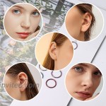 Magitaco 10 PCS 18G Septum Rings 316L Stainless Steel Hinged Segment Ring Lip Rings Cartilage Helix Conch Tragus Daith Piercing Septum Clicker Nose Rings Hoop 8mm