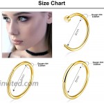 ONESING 38 Pcs 20G Gold Nose Rings for Women Nose Rings Hoop Nose Piercing Jewelry Nose Studs Screw for Women Men Stainless Steel