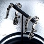 OUFER 3D Octopus Fake Spiral Tapers Fakes Ear Plugs Burn Silver Body Piercing Jewelry Halloween Earrings