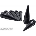 Oyaface 36PC Big Gauges Kit Ear Stretching 00G-20mm Acrylic Taper Plug Tunnels Piercing Black Kit