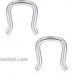 SCERRING 316L Surgical Steel U-Shaped Nose Ring Septum Piercing Hanger Retainer 16g 10PCS - Style 1#