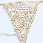 Sexy Rhinstone Underwear Thong Panties Crystal Body Chain Jewelry Bikini Crystal Belly Waist Body Chain for Women Gold