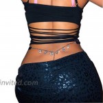 Sexy Waist Chain G-Thong Panty 12 Constellation Pendant Underpants Summer Bikini Bottoms Belly Chain Rhinestone Body Chain for Women Body Jewelry Gemini