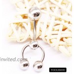 TOOLSSIDE VCH Jewelry Vertical Hood - 4 Balls Vertical Hood Piercing Jewelry for Women - 14G Curved Barbell GENITAL Piercing