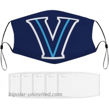 1PCS Washable Reusable with Adjustable Earloop Mouth Cover Villanova University mask at  Women’s Clothing store