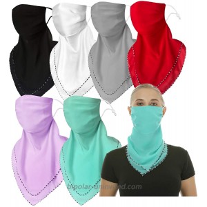 2 or 4 6 Pack Women Sun Mask Face Scarf Chiffon Wrap Dust Shield Neck Gaiter UV Protection one Size 6 Solid Color New at  Women’s Clothing store