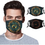 2 Packs Lord of The Rings Face Mask with 8 Filters Adult Reusable and Washable Adjustable Earloop Balaclavas at Men’s Clothing store