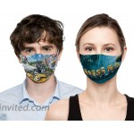 2 pcs Minions Face Masks with 4 Carbon Filters Reusable Washable Balaclava Adult Mouth Face Shields for Women Men at Men’s Clothing store