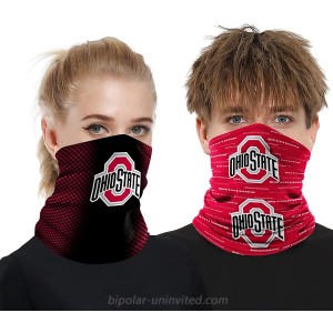 2 Pcs Neck Gaiter Face Cover Scarf Breathable Mask Cooling Bandana Reusable Outdoor Sports Headwear for Men and Women Ohio State Buckey-ES Fans at  Men’s Clothing store